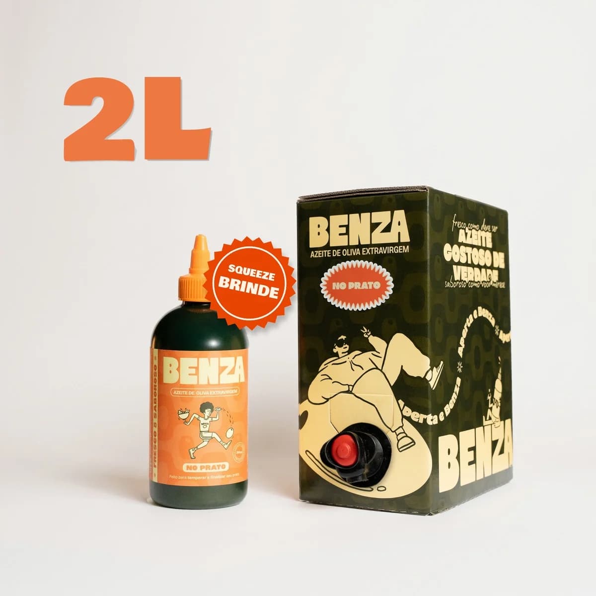 Azeite Benza no Prato Bag in Box + Squeeze de Brinde
